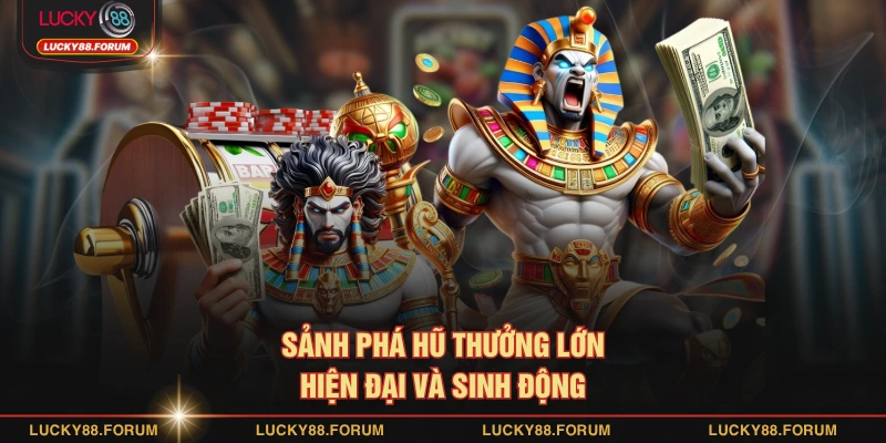 Sảnh phá hũ thưởng lớn hiện đại và sinh động